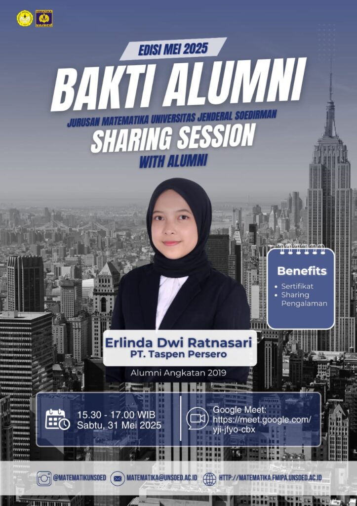 Dari Matematika Unsoed ke Dunia Aktuaria: Bakti Alumni (Edisi Mei 2025)